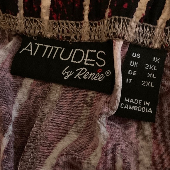 Attitudes by Renee Multicolor Wide Leg Pants - Picture 3 of 4